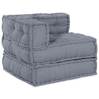 vidaXL Modulinė sofa 3 pcs Pilka Audinys
