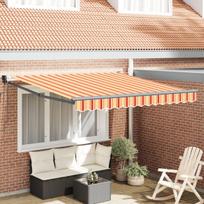 vidaXL Ištraukiama markizė Geltona ir Oranžinė 300 x 250 cm