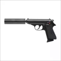 Airsoft pistoletas Walther PPK/S SD 6 mm, žalias gas
