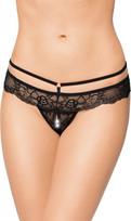 Stringai Soft Line 2475 atviru kaspinu, juodi S/m, Kelnaitės SoftLine Collection - s/m