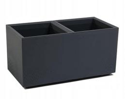Dviejų skyrių lauko vazonas Lamela Karo 800x400 mm, antracito