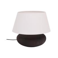 Stalinis šviestuvas juodos ir baltos spalvos (aukštis 35 cm) su tekstiliniu gaubtu Nessi – Kave Home