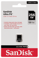 SANDISK USB stick SDCZ430-256G-G46 / Ultra Fit 256GB, Black