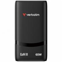 Verbatim Fold n GO Charger GaN 65W 2xUSB-C black