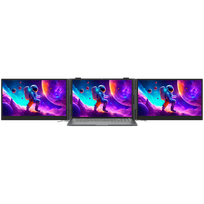 BLACKVIEW Portable monitor DCM8 Dual Screen 15.3-inch 1920x1200 16:9 LCD 60Hz IPS 178° USB-C 3.1 x3 Type-C PD3.0 FC x1 364.4x237.43x21mm Grey Black