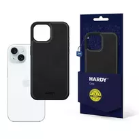 3mk Protection 3mk Hardy Silky Leather phone case with MagSafe support for iPhone 15 Plus black