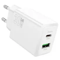 Hoco N71 travel charger | 30W | PD, QC | USB-A, USB-C | white
