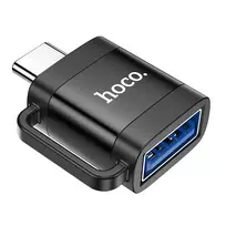 Hoco USB C to USB A OTG Adapter 3A UA31C black