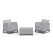 Keter Garden furniture set Scandi Forma Balcony Set light gray/dark steel gray