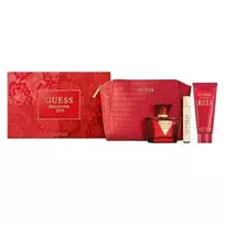 GUESS Seductive Red for Women - 4 Pc Gift Set 2.5oz EDT Spray 0.5oz EDT Spray 3.4oz Body Lotion Pouch