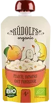 Rūdolfs Oat porridge BIO Peach, banana, from 4 months, in tube, 110g
