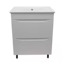 Vonios spintelė AQUALINE PREMIUM ARTE, su praustuvu, baltos sp., 73,5 x 72,5 x 46 cm