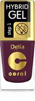 Delia Cosmetics Coral Hybrid Gel Nagų Lakas Nr. 72 11ml