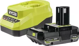 Akumuliatoriaus ir kroviklio rinkinys RYOBI RC18120A-120C, 18 V, 2,0 Ah Li-ion
