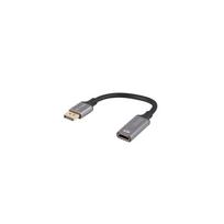 Lanberg Displayport (M) to HDMI (F) Adapter 8K on cable 20cm, Silver | AD-DP-HD-04