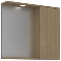 Pakabinama vonios spintelė su veidrodžiu Kalune Design Purus, sonoma ąžuolo sp., 18 cm x 75 cm x 68 cm