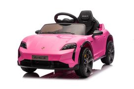 Battery children's car Porsche Taycan 1 person 12 volt pink