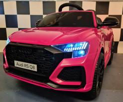 Children's car Audi Q8 with RC and 12 volt pink 1 person