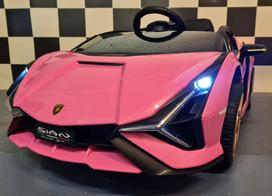 Lamborghini SIAN, rožinis, elektromobilis vaikams