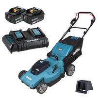 Akumuliatorinė 53cm vejapjovė (komplekte baterijos 2x5Ah, dvigubas greitas kroviklis) MAKITA DLM538CT2