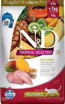FARMINA N&D TROPICAL SELECTION – CAT Dry Chicken, Spelt, Oats NEUTERED 4+1 kg