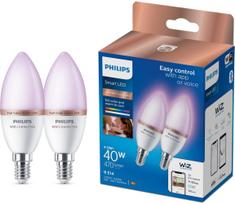 Komplektas 2 vnt. LED RGB dimeriuojamos lemputės Philips SMART C37 E14/4,9W/230V 2200-6500K