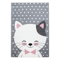 Kilimas vidaus Ayyildiz Kids Kitty, balta sp./pilka sp./rožinė sp., 290 cm x 200 cm