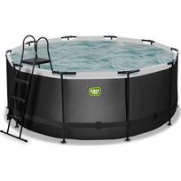 Baseinas EXIT Black Leather ø360x122cm su pompa su filtru - juodas