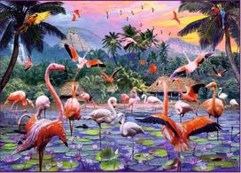 Ravensburger 1000 Puzzle Dėlionė: Pinke Flamingos