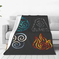 A-Avatar The Last Airbender Element Symbols Flannel Blanket Magic Movie Soft Throw Blanket for Chair Bedspread Sofa Bed Cover 30*40in