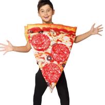 Halloween Pizza Slices Costume Kids,Funny Food Costume for Toddler Child Teens Halloween Food Cosplay Dressing up Party 1 red