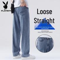 PLAYBOY Men's Ice Silk Straight-Leg Jeans 33