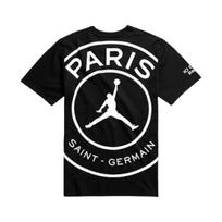Jordan x Paris Saint-Germain Logo T-shirt Black/White Men Streetwear BQ4273-010 S