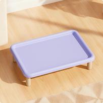 Keraminis katės maisto ir vandens indelis, lengvai valomas, paaukštintas lesyklėlė katėms, mažiems šunims, violetinis Pink Single Plate white