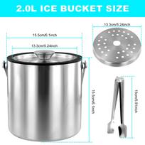 Wine Beer Cooler Bucket Stainless Steel Ice Cube Maker For KTV Bar Kitchen Party Supplies Barware Champagne Wine Beer Bucket