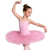 Fashion Puffy Ballet Tutu Skirt White Pink Stage Costume Swan Lake Ballet Dress Modern Party Dress Performance Costume Dance 140CM rožinė