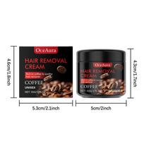 OceAura Men Hair Removal Cream Coffee Painless Depilatory Underarm Armpit Leg Repair Hydrating Care 50g black