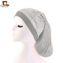 Stretch Wide-Brimmed Bonnet, Hair Loss Cap, Dreadlock Bonnet One size pilka spalva