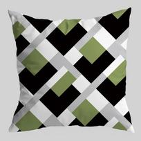 Taie d'oreiller à motif imprimé géométrique frais vert, adaptée à la maison, salon, canapé, voiture, housse de coussin décorative 40x40cm