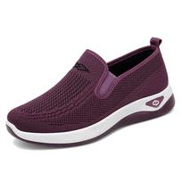 Lightweight Elastic Slip On Casual Shoes Woman Soft Sole Breathable Knitting Sneakers Woman Comfortable Non Slip Walking Shoes 36