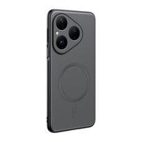 For Huawei Pura 80 Case Magnetic Leather Shield Cover For Huawei Pura 80 High Quality Anti-Fingerprint Non-Slip PC+TPU Huawei Pura 80 pilka spalva