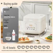 Midea 3L IH Low-Sugar Rice Cooker with 0-Coating 316L Stainless Steel Pot CN plug (adapter included)