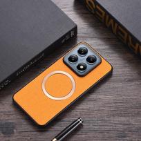 For Xiaomi Mi 14T Pro Case Luxury PU Magnetic Wireless Charging Protective Back Cover Case For Xiaomi Mi14T 14TPro Phone Shell For Mi 14T Pro geltona