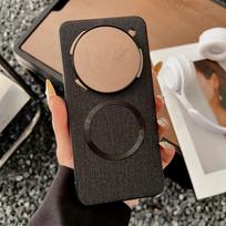 Dėklas „Nothing Phone 3A Pro“ prabangus PU magnetinis belaidžio įkrovimo apsauginis galinis dangtelis dėklas „Nothing Phone 3A 2A 3 A“ korpusas Nothing Phone 3A pro juoda