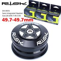 Mountain Bike Headset Downhill 44-49.7mm Cone-Shaped Compatible with 1.5 Tapered Fork Bearings Complete Set Durable Smooth