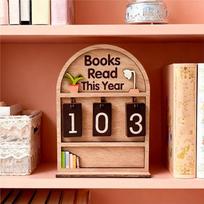 M-Modern-For Bookshelf Decorations, For Book Lovers Gift, Student And Teacher Annual Reading Count Display, And Reading Challeng