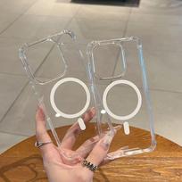For Xiaomi 15T Pro Case Transparent TPU Anti-drop Magnetic Protective Cover For Xiaomi 15T Pro 5G Simple High-end Phone Cover xiaomi 15T Pro gryna