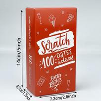 100 Date Ideas: Couples Scratch-Off Challenge & Q&A Intimate Game