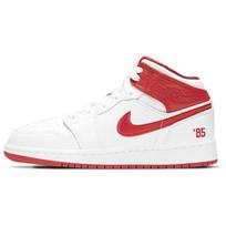 Air Jordan 1 Mid GS 85 Kids Sneakers White Multi-Color Chile-Red DH0200-100 36