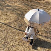 Tassels Children Outdoor Spring Outing Travel Camping Umbrella Baby Stroller Folding Chair Stand Photography Prop Dropship